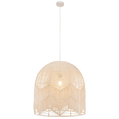Eurolux Pendant Toulon W-450 White Woven Rattan E27 1x60w in Electrical & Lighting,Lighting,Interior Lighting
