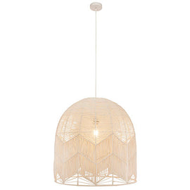 Eurolux Pendant Toulon W-450 White Woven Rattan E27 1x60w in Electrical & Lighting,Lighting,Interior Lighting
