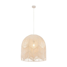 Eurolux Pendant Toulon W-450 White Woven Rattan E27 1x60w - image 01