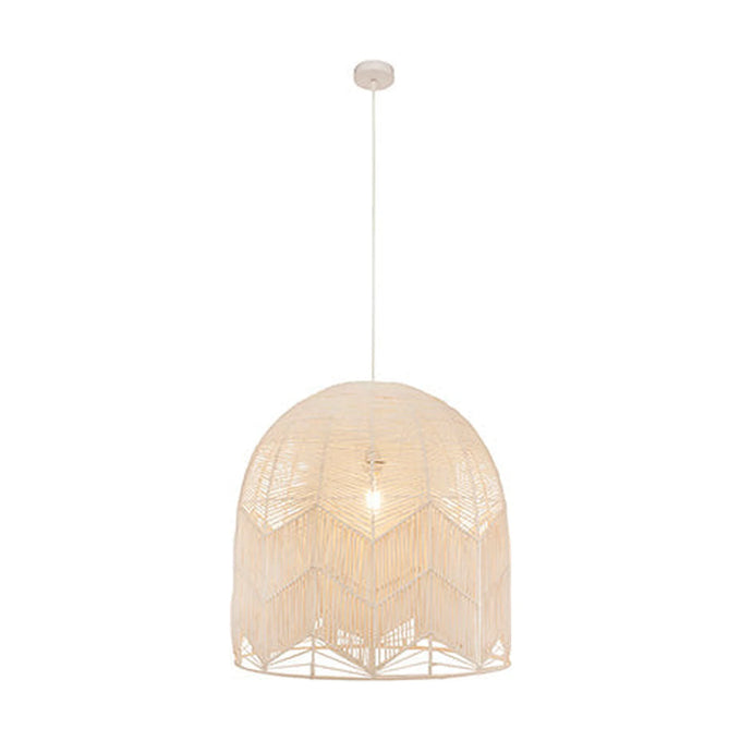 Eurolux Pendant Toulon W-450 White Woven Rattan E27 1x60w - image 01