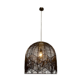 Eurolux Pendant Toulon BLK 450 Black Woven Rattan E27 1x60w - image 01