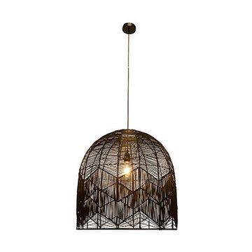 Eurolux Pendant Toulon BLK 450 Black Woven Rattan E27 1x60w - image 01