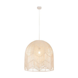 Eurolux Pendant Toulon W-600 White Woven Rattan E27 1x60w - image 01
