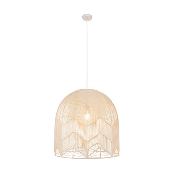 Eurolux Pendant Toulon W-600 White Woven Rattan E27 1x60w - image 01