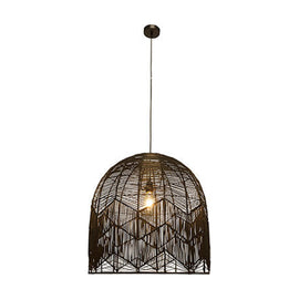 Eurolux Pendant Toulon BLK-600 Black Woven Rattan E27 1x60w - image 01