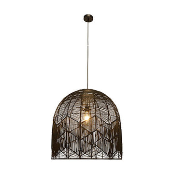 Eurolux Pendant Toulon BLK-600 Black Woven Rattan E27 1x60w - image 01