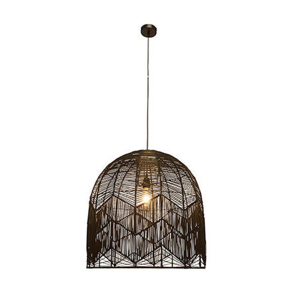 Eurolux Pendant Toulon BLK-600 Black Woven Rattan E27 1x60w - image 01