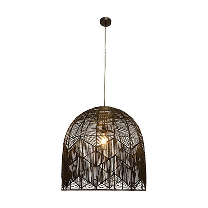 Eurolux Pendant Toulon BLK-600 Black Woven Rattan E27 1x60w - image 01