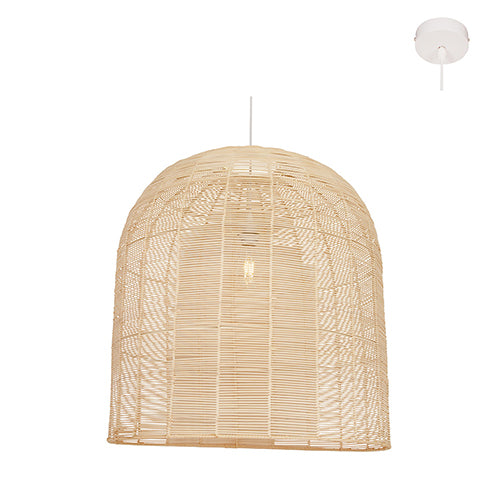 Eurolux Pendant Tesse 630 Nature Woven Rattan E27 1x60w in Electrical & Lighting,Lighting,Interior Lighting