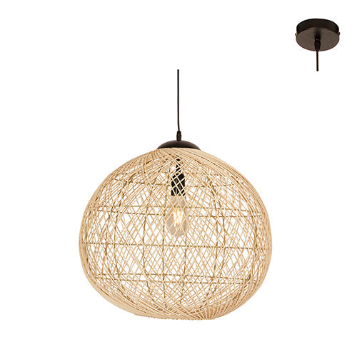 Eurolux Pendant Souira 500 Nature Woven Rattan E27 1x60w in Electrical & Lighting,Lighting,Interior Lighting