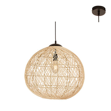 Eurolux Pendant Souira 500 Nature Woven Rattan E27 1x60w in Electrical & Lighting,Lighting,Interior Lighting