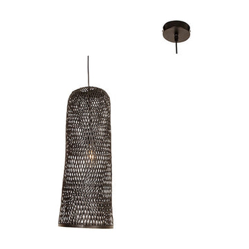 Eurolux Pendant Jellis 250 BLK Black Woven Bamboo E27 1x60w - image 01