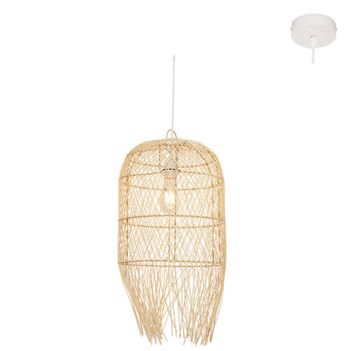 Eurolux Pendant Analia-B Nature Woven Rattan E27 1x60w in Electrical & Lighting,Lighting,Interior Lighting