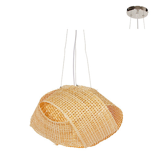 Eurolux Pendant Neda 500 Nature Woven Bamboo E27 1x60w in Electrical & Lighting,Lighting,Interior Lighting