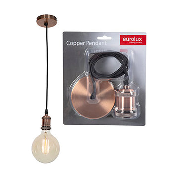 Eurolux Pendant Aluminium Copper E27 CE Lampholder - image 01