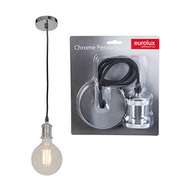 Eurolux Pendant Aluminium Chrome E27 CE Lampholder - image 01