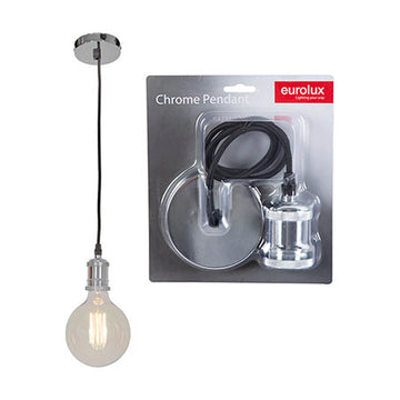 Eurolux Pendant Aluminium Chrome E27 CE Lampholder - image 01