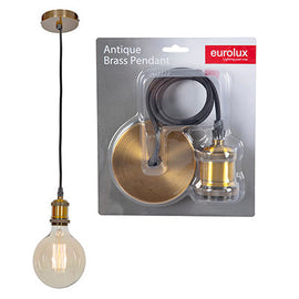 Eurolux Pendant Aluminium Antique Brass E27 CE Lampholder in Electrical & Lighting,Lighting,Interior Lighting