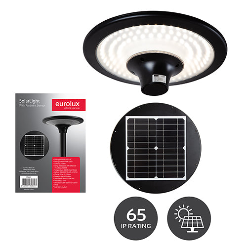 Eurolux Solar Sensor Light Black LED 2300lm 4000K in Electrical & Lighting,Lighting,Exterior Lighting
