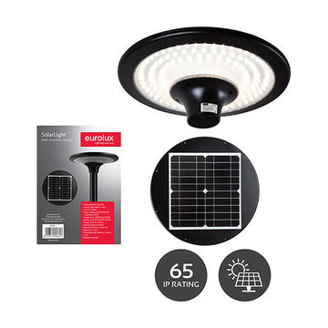 Eurolux Solar Sensor Light Black LED 2300lm 4000K - image 01