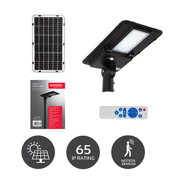 Eurolux Solar Street Light & Sensor LED 6400lm 6000K - image 01