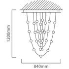 Eurolux Pendant Celestial Sphere LED 102w 3000K Dimmable - image 01