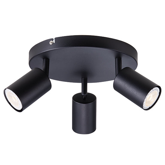 Eurolux 3LT Spotlight Urban Trio Plate Black GU10 3x5W in Electrical & Lighting,Lighting,Interior Lighting