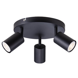 Eurolux 3LT Spotlight Urban Trio Plate Black GU10 3x5W in Electrical & Lighting,Lighting,Interior Lighting