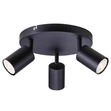 Eurolux 3LT Spotlight Urban Trio Plate Black GU10 3x5W in Electrical & Lighting,Lighting,Interior Lighting