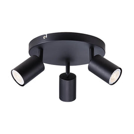 Eurolux 3LT Spotlight Urban Trio Plate Black GU10 3x5W - image 01