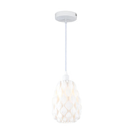 Eurolux Pendant Weavesphere Narrow White E27 1x40w - image 01