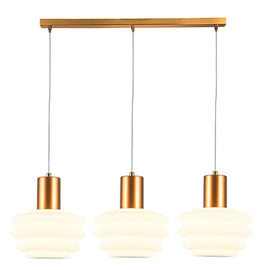 Eurolux Pendant Beehive Trio White & Brass LED 18w 3000K in Electrical & Lighting,Lighting,Interior Lighting