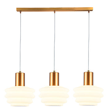 Eurolux Pendant Beehive Trio White & Brass LED 18w 3000K in Electrical & Lighting,Lighting,Interior Lighting