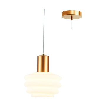 Eurolux Pendant Beehive Single White & Brass LED 6w 3000K - image 01