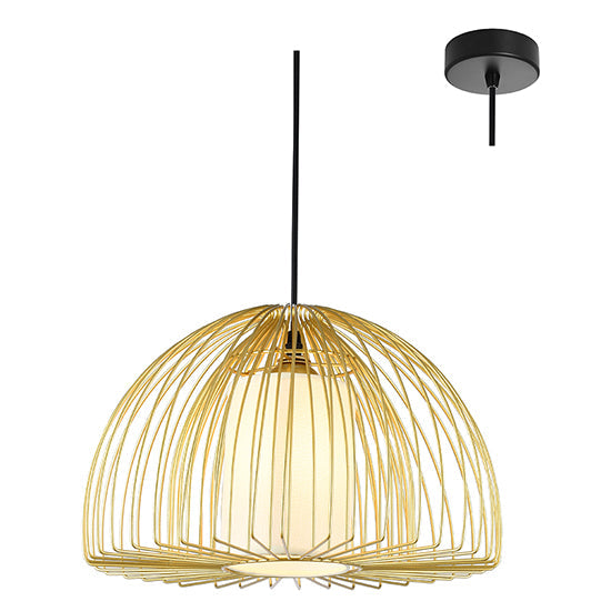 Eurolux Pendant Sunbeam Large White & Gold E27 1x40w in Electrical & Lighting,Lighting,Interior Lighting
