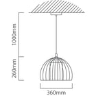 Eurolux Pendant Sunbeam Large White & Gold E27 1x40w - image 01