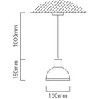 Eurolux Pendant Iron Mesh E27 1x40w - image 01