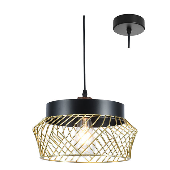 Eurolux Pendant Drum Gold E27 1x40w in Electrical & Lighting,Lighting,Interior Lighting
