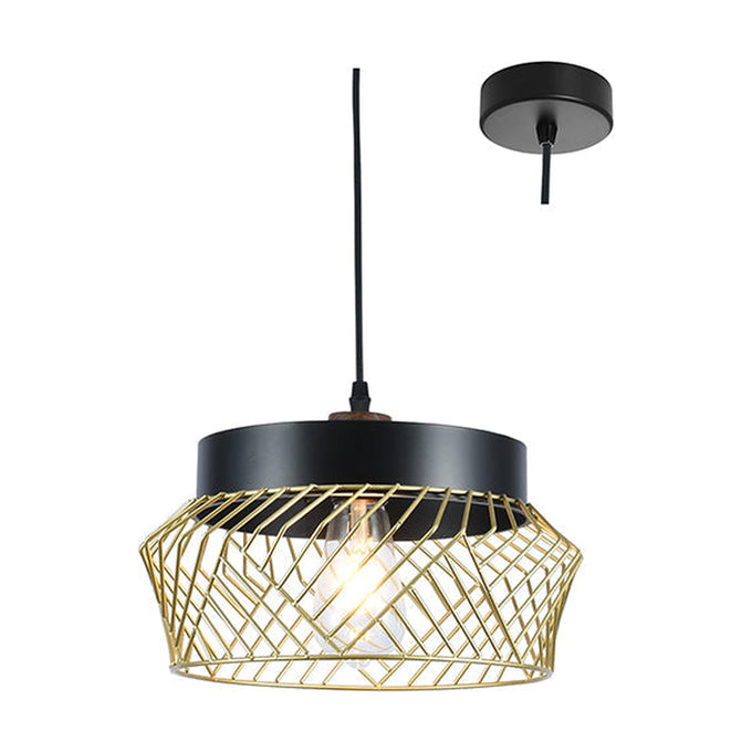 Eurolux Pendant Drum Gold E27 1x40w - image 01