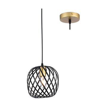 Eurolux Pendant Noir Elegance Small Black & Gold E27 1x40w - image 01