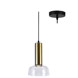 Eurolux Pendant Zenith Glass Brass GU10 LED 15W in Electrical & Lighting,Lighting,Interior Lighting