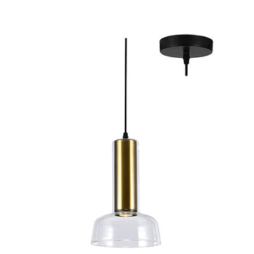 Eurolux Pendant Zenith Glass Brass GU10 LED 15W in Electrical & Lighting,Lighting,Interior Lighting