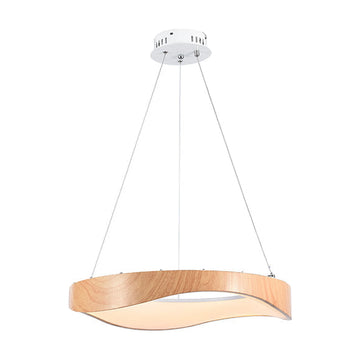 Eurolux Pendant Ellipse Wood Print LED 23w 3000K - image 01