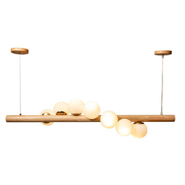 Eurolux Pendant Astral Beam Wood & White E27 7x40w in Electrical & Lighting,Lighting,Interior Lighting