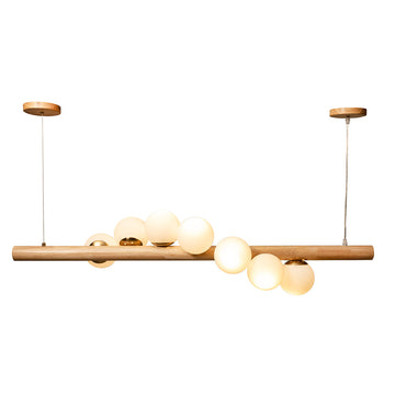 Eurolux Pendant Astral Beam Wood & White E27 7x40w in Electrical & Lighting,Lighting,Interior Lighting