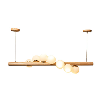 Eurolux Pendant Astral Beam Wood & White E27 7x40w - image 01