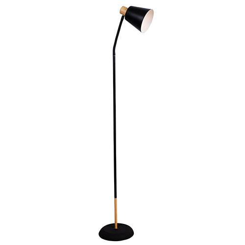 Eurolux Curve Floor Light Black & Gold E27 1x40w in Electrical & Lighting,Lighting,Exterior Lighting