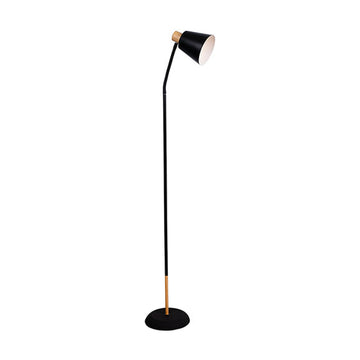 Eurolux Curve Floor Light Black & Gold E27 1x40w - image 01
