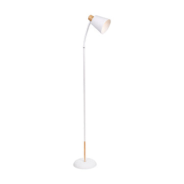 Eurolux Curve Floor Light White & Gold E27 1x40w - image 01