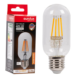 Eurolux LED Filament Globe Mini Tubular 4w E27 3000K Dimmable in Electrical & Lighting,Lighting,Globes & Tubes